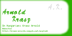 arnold krasz business card